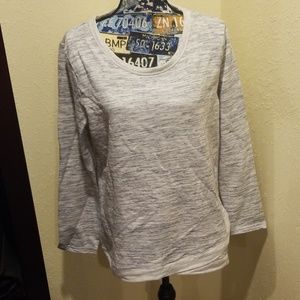 Heathered grey  sweatshirt with fun detail